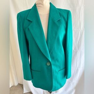 Vintage Miss Pendleton green blazer wool